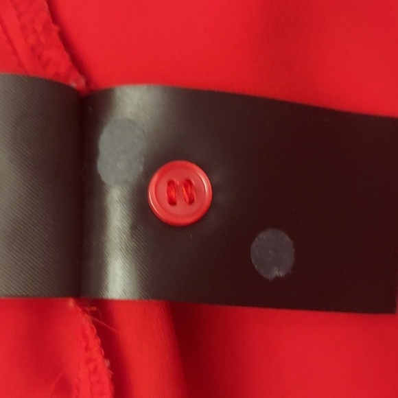 H&M Womens Red Button Down Long Sleeve Dress Blouse - Picture 11 of 11